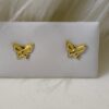 Butterfly 18k yellow gold Screw Earrings - Image 5