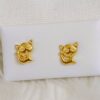 Butterfly 18k yellow gold Screw Earrings - Image 6
