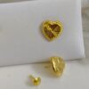 Heart2 18k yellow gold Screw Earrings - Image 2